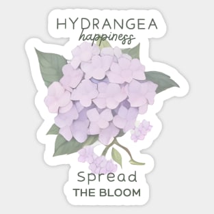 Hydrangea Happiness Spread the Bloom Sticker